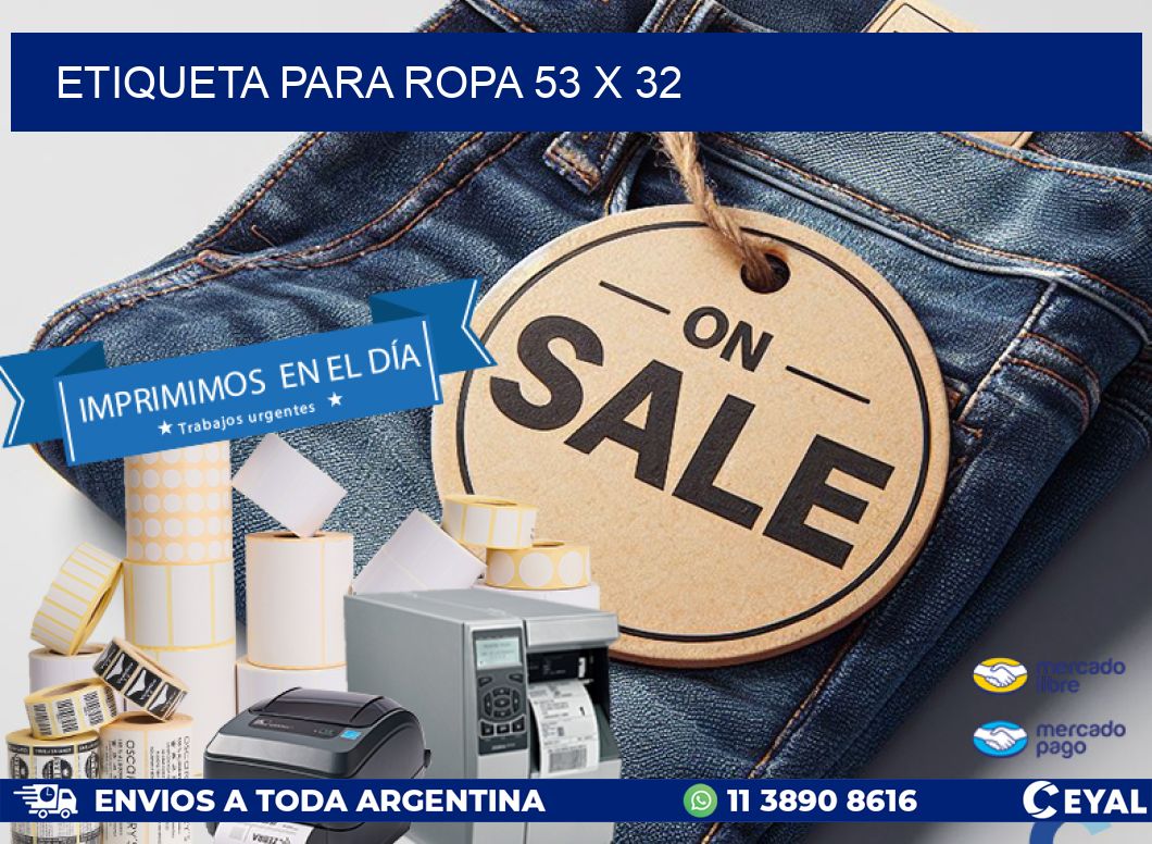 ETIQUETA PARA ROPA 53 x 32