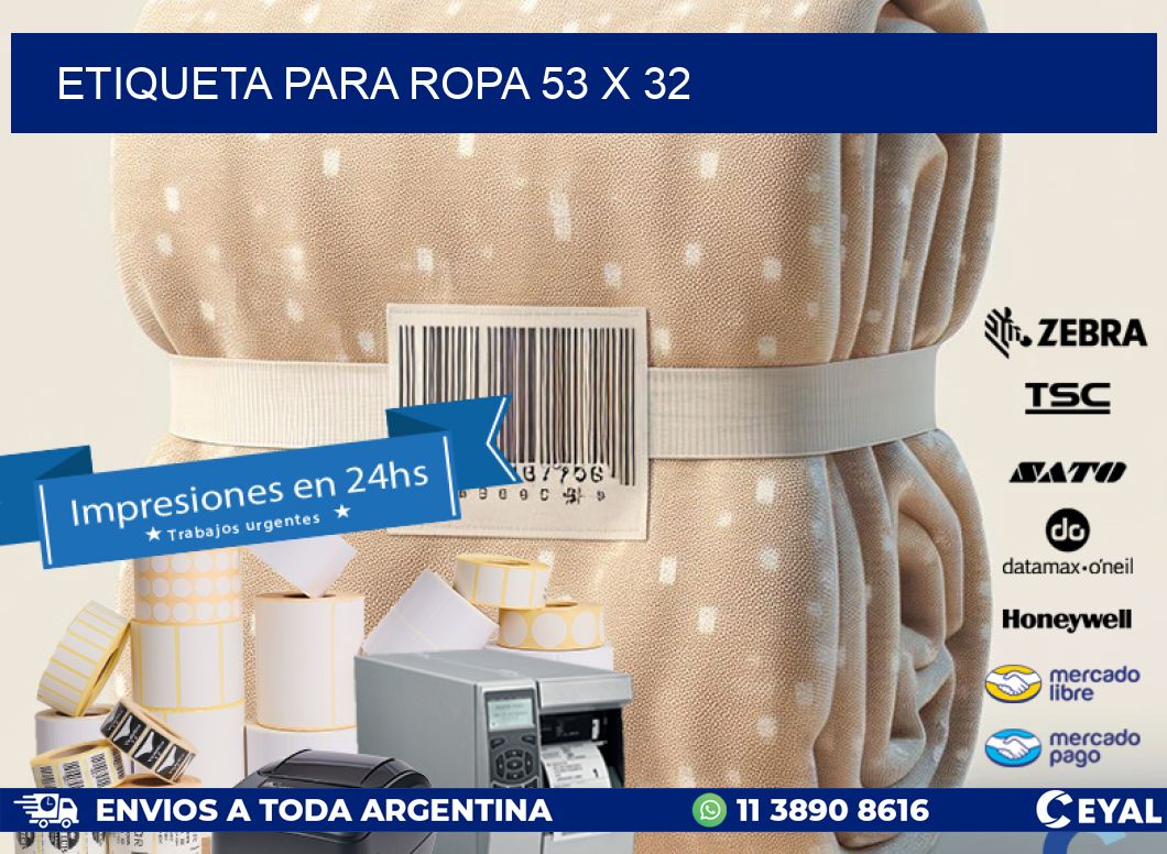 ETIQUETA PARA ROPA 53 x 32