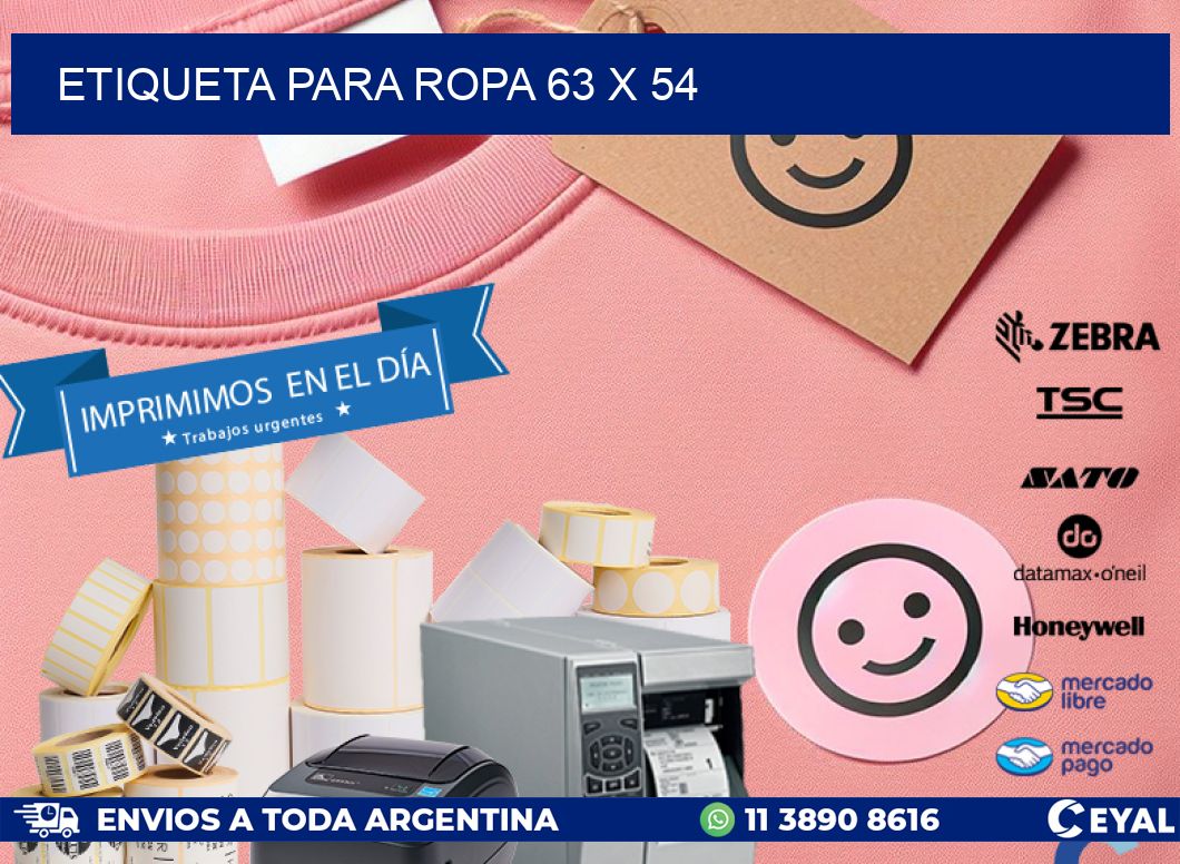 ETIQUETA PARA ROPA 63 x 54