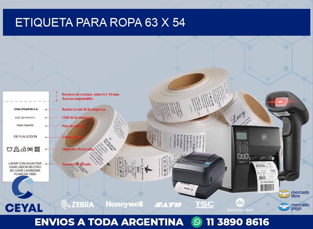 ETIQUETA PARA ROPA 63 x 54