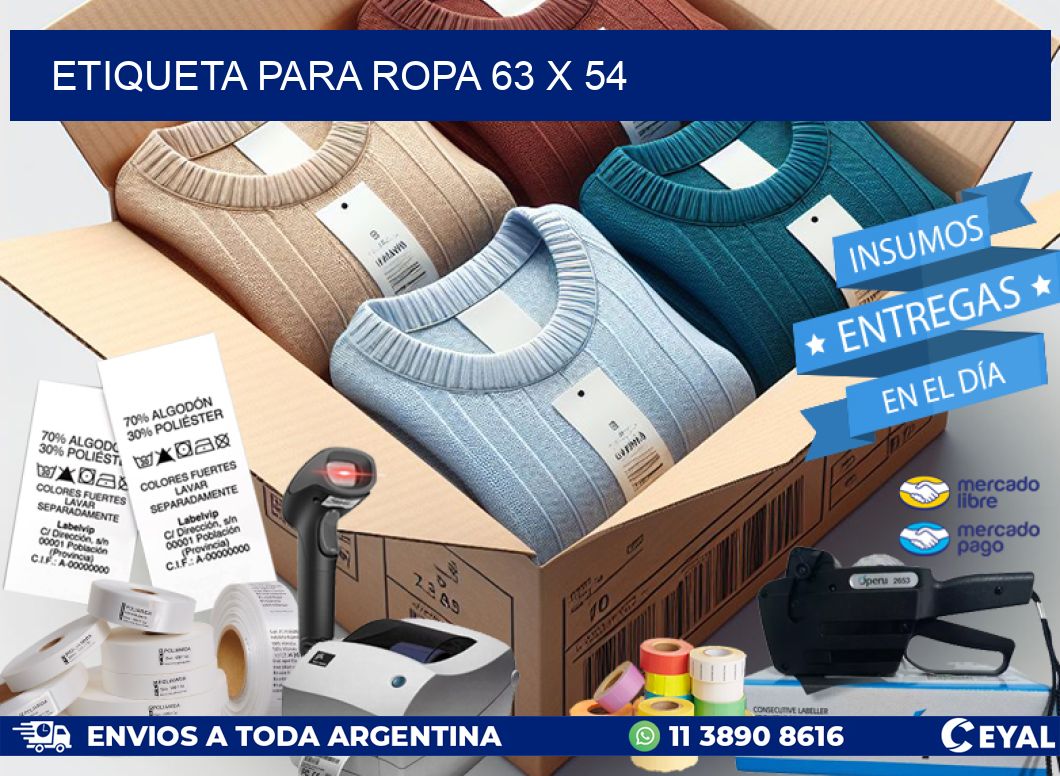 ETIQUETA PARA ROPA 63 x 54