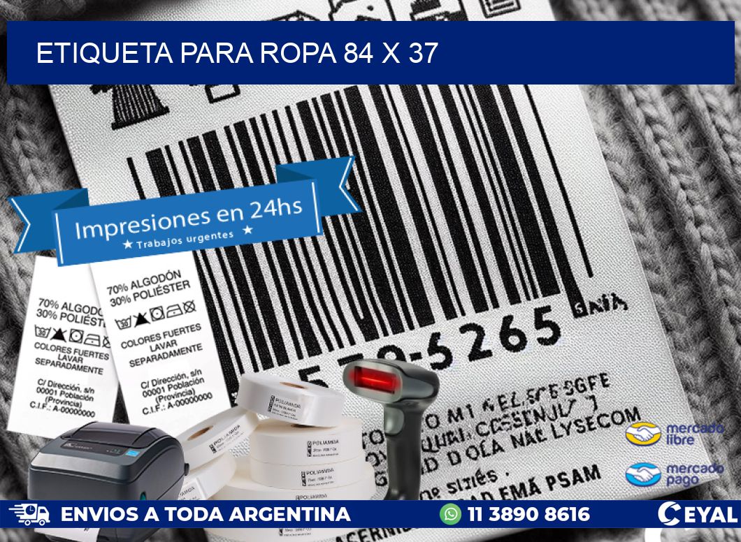 ETIQUETA PARA ROPA 84 x 37