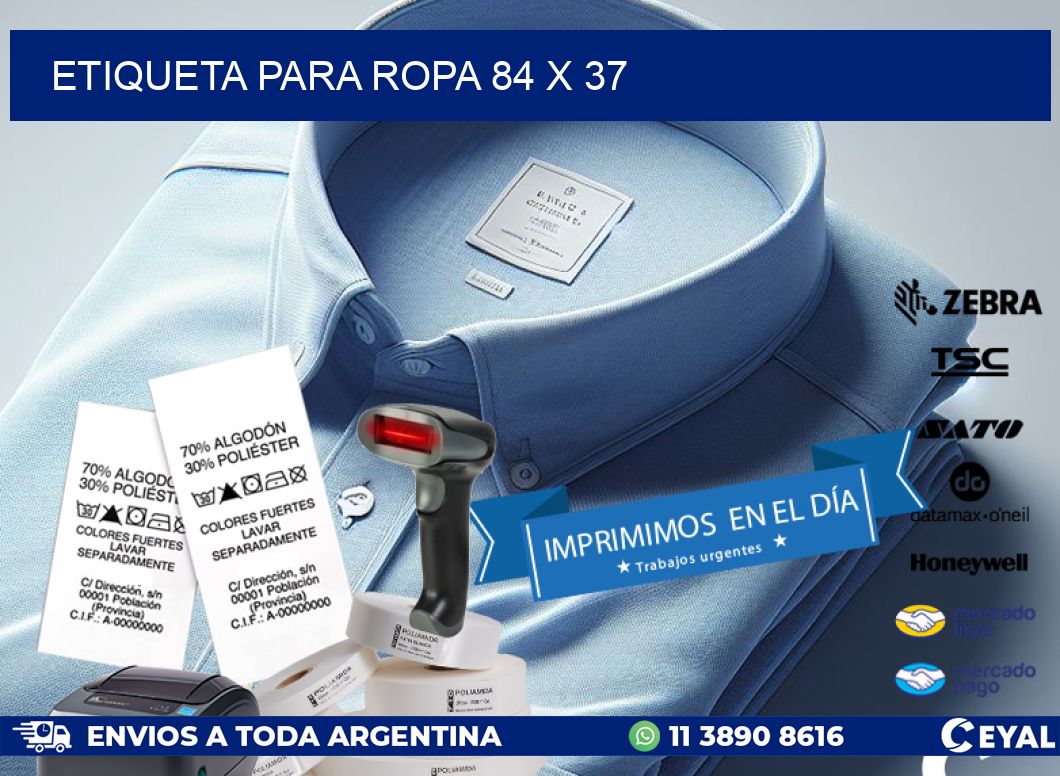 ETIQUETA PARA ROPA 84 x 37