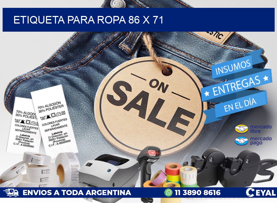 ETIQUETA PARA ROPA 86 x 71