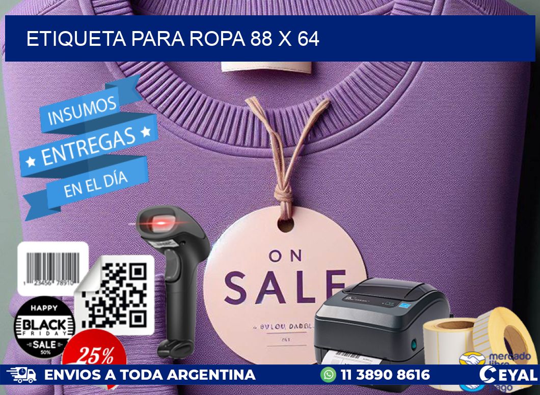 ETIQUETA PARA ROPA 88 x 64