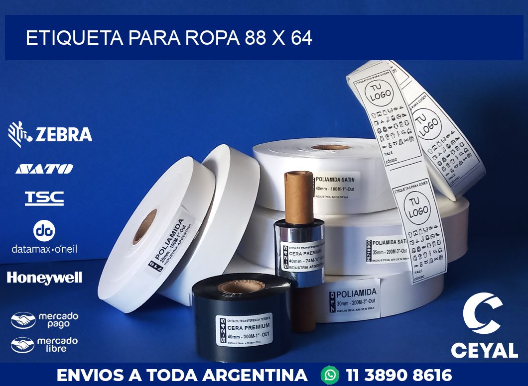 ETIQUETA PARA ROPA 88 x 64