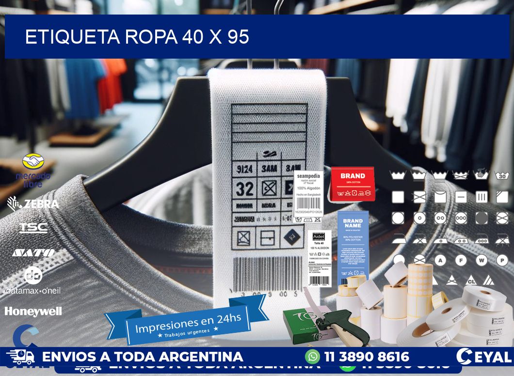 ETIQUETA ROPA 40 x 95