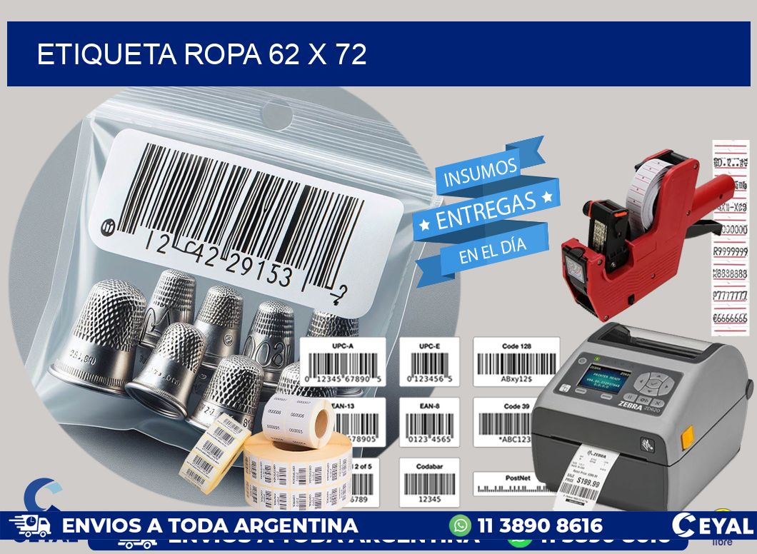 ETIQUETA ROPA 62 x 72