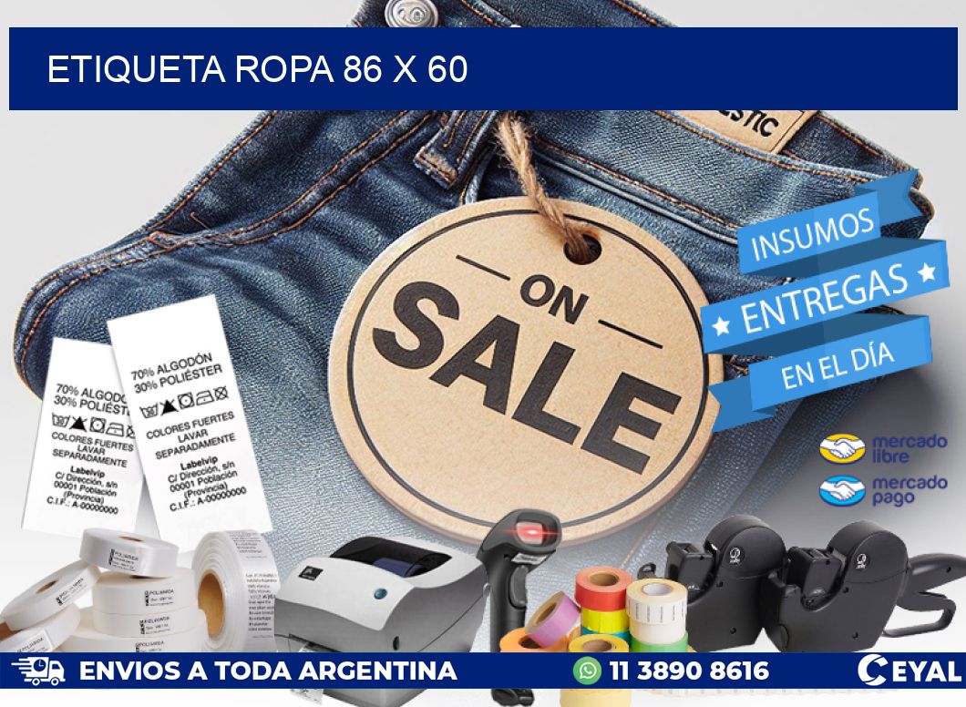 ETIQUETA ROPA 86 x 60