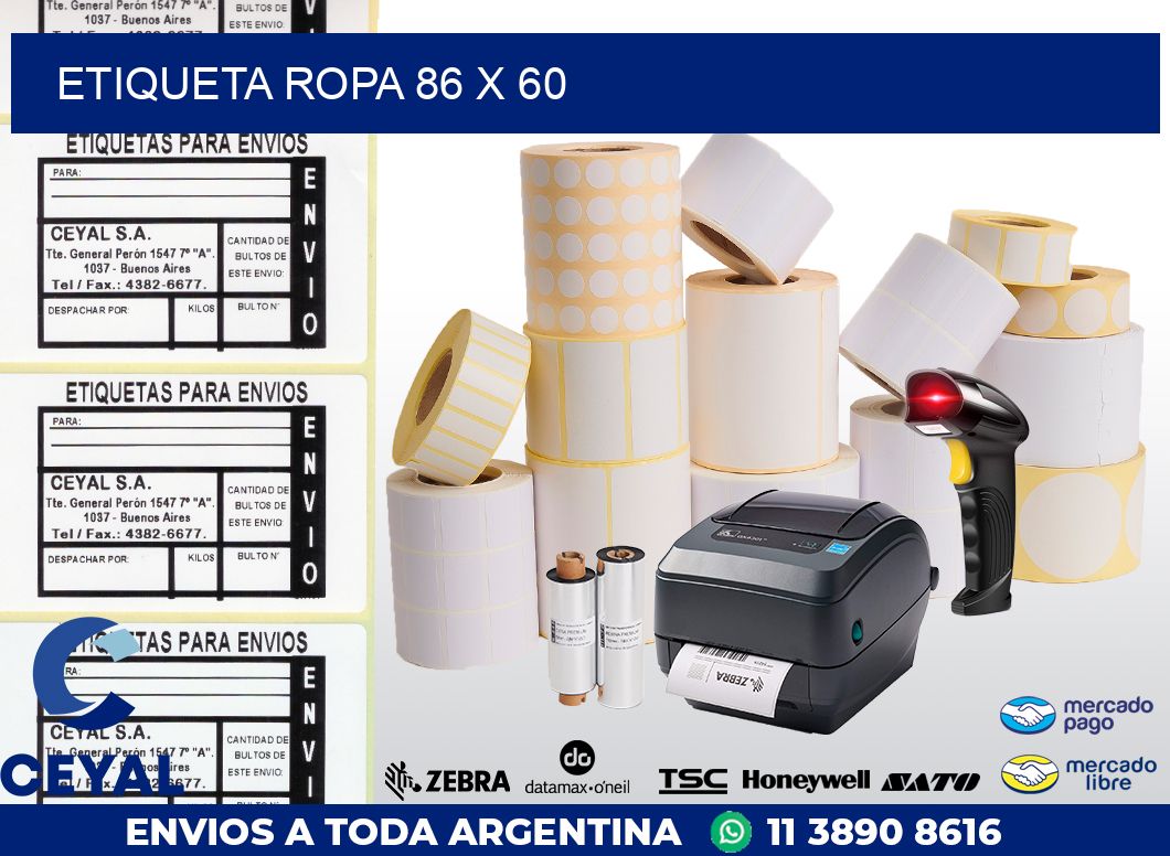 ETIQUETA ROPA 86 x 60