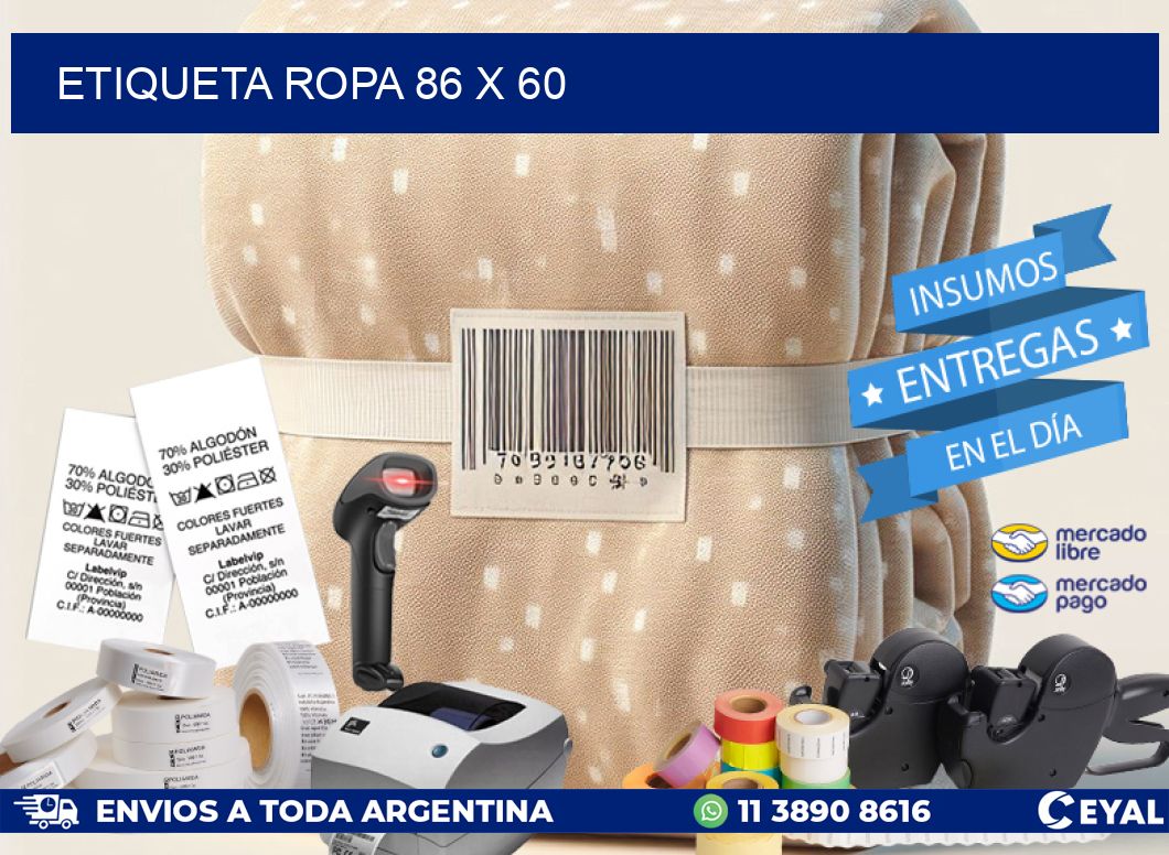 ETIQUETA ROPA 86 x 60