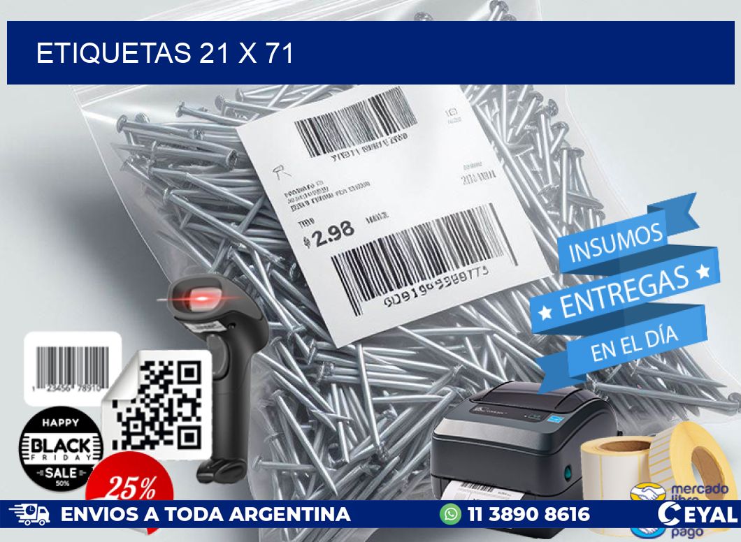ETIQUETAS 21 x 71