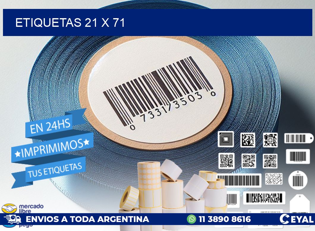 ETIQUETAS 21 x 71