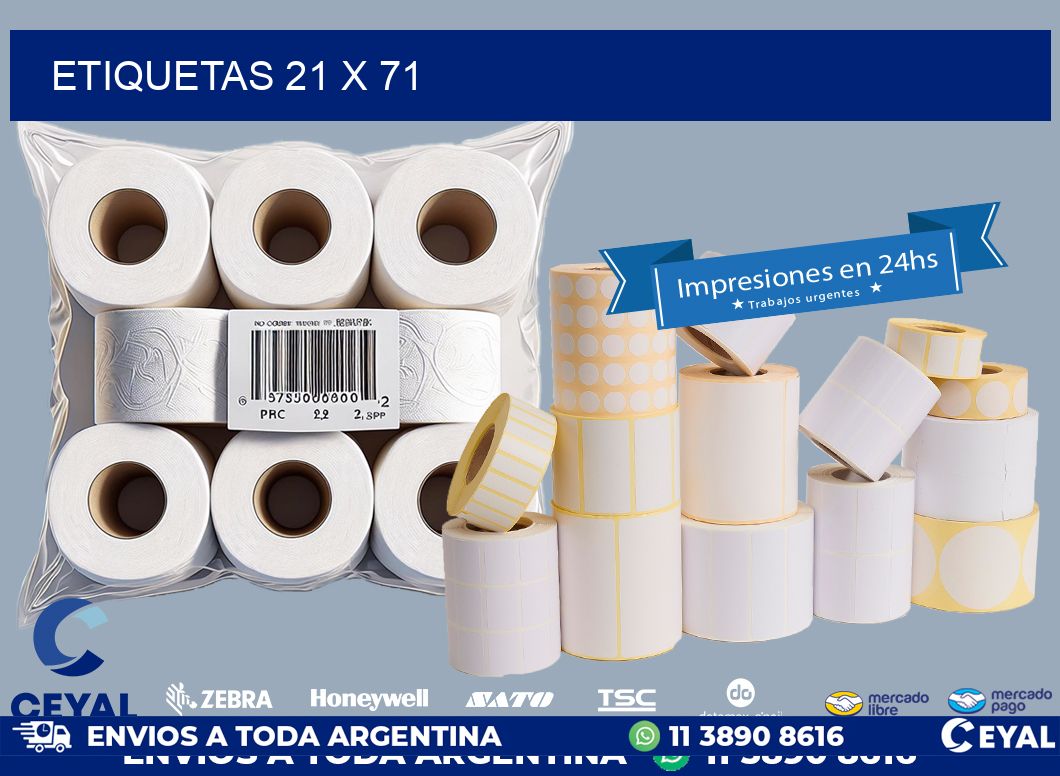 ETIQUETAS 21 x 71