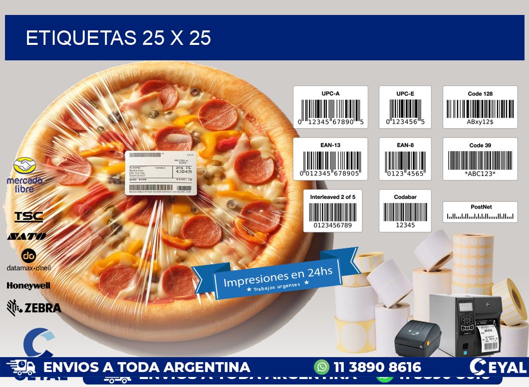 ETIQUETAS 25 x 25