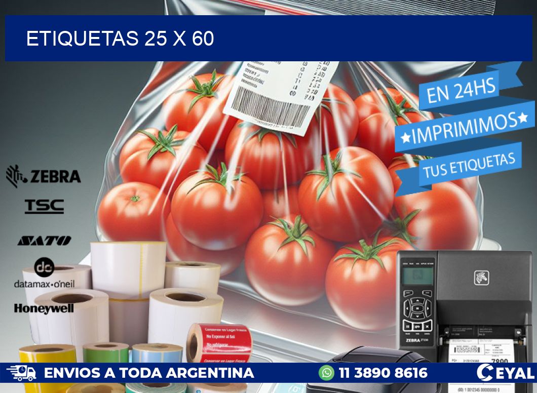 ETIQUETAS 25 x 60