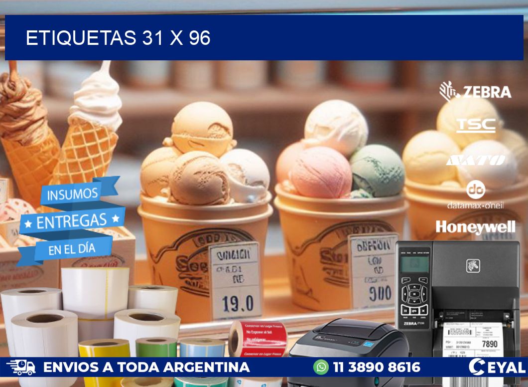 ETIQUETAS 31 x 96