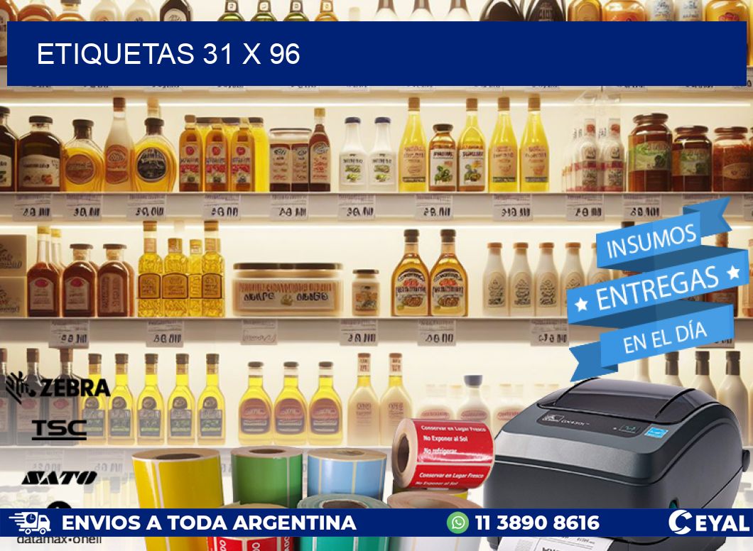 ETIQUETAS 31 x 96