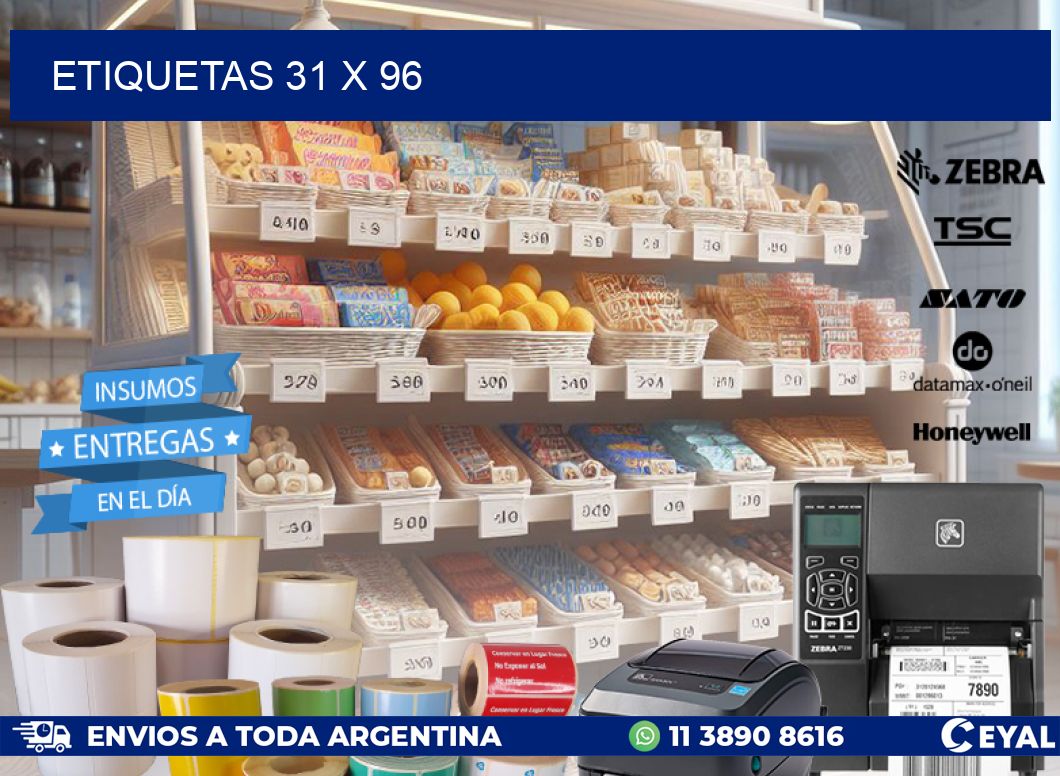 ETIQUETAS 31 x 96