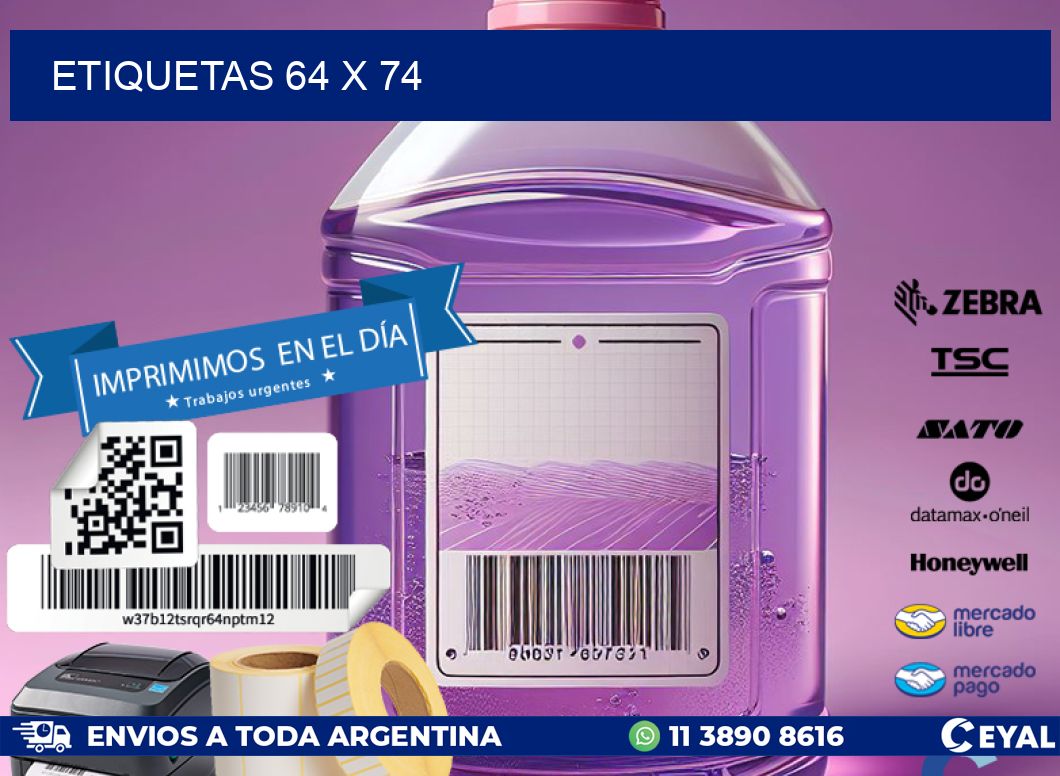 ETIQUETAS 64 x 74