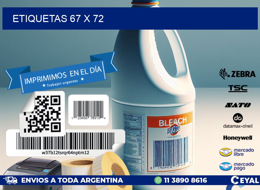 ETIQUETAS 67 x 72
