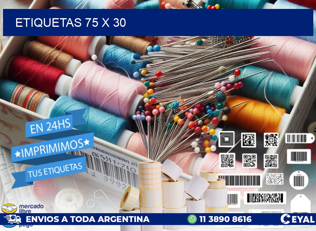 ETIQUETAS 75 x 30