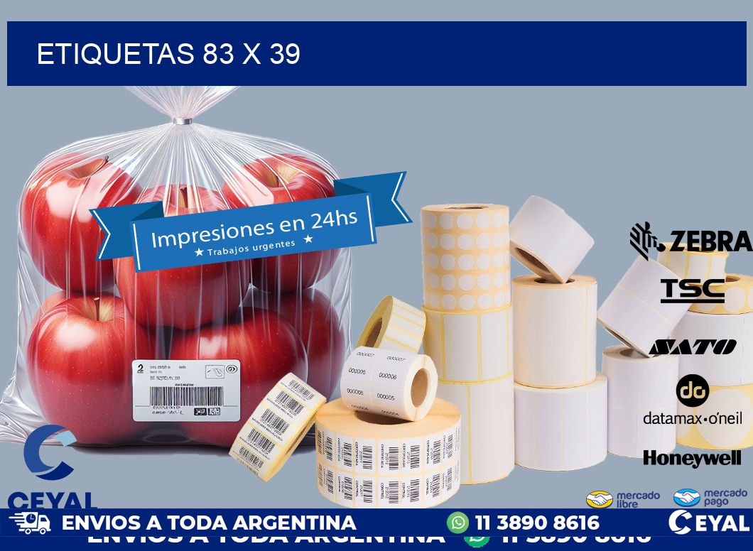 ETIQUETAS 83 x 39