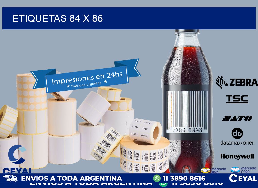 ETIQUETAS 84 x 86