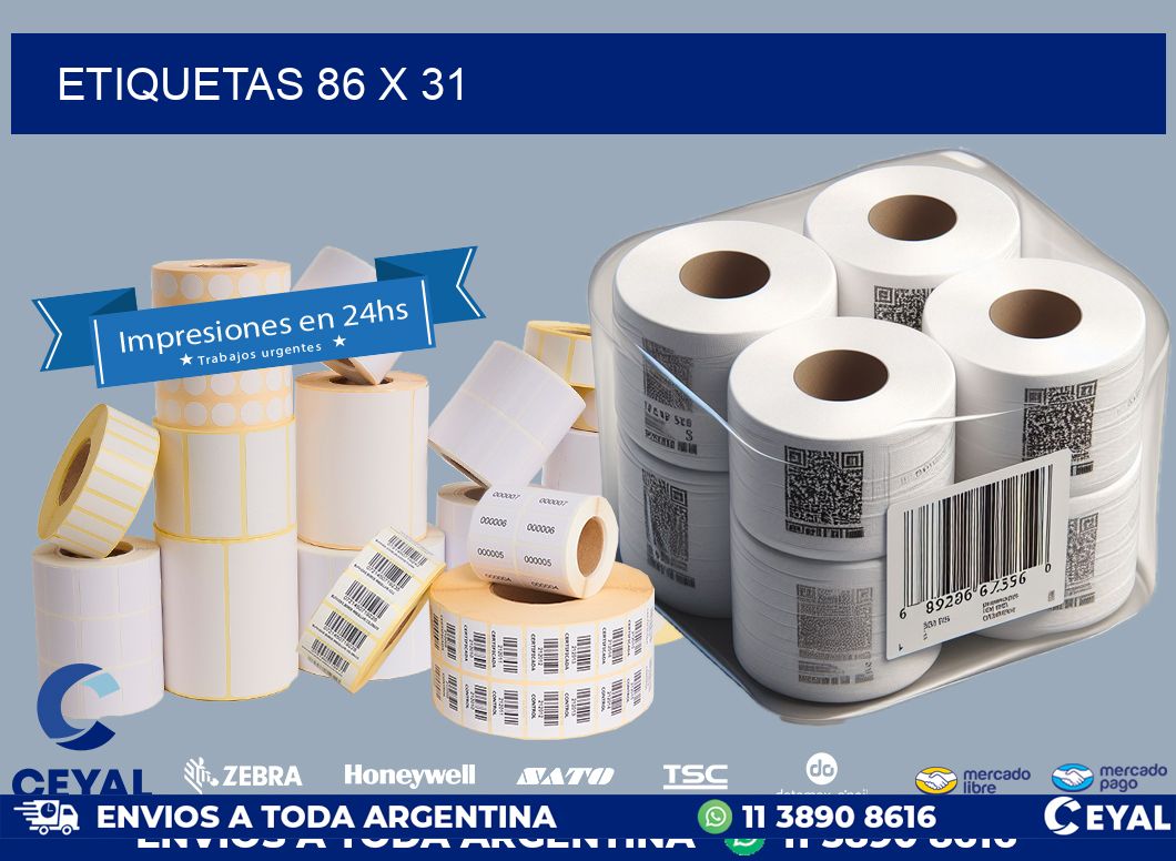 ETIQUETAS 86 x 31