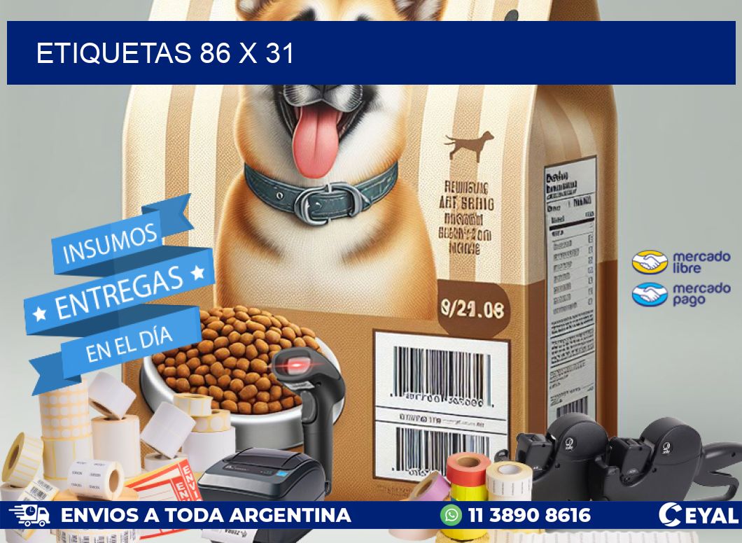 ETIQUETAS 86 x 31