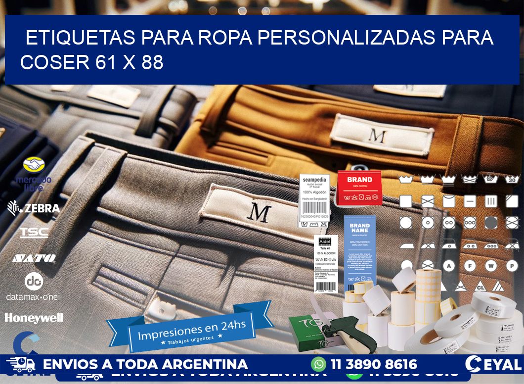 ETIQUETAS PARA ROPA PERSONALIZADAS PARA COSER 61 x 88