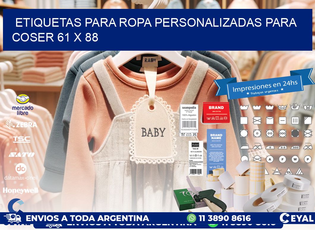 ETIQUETAS PARA ROPA PERSONALIZADAS PARA COSER 61 x 88