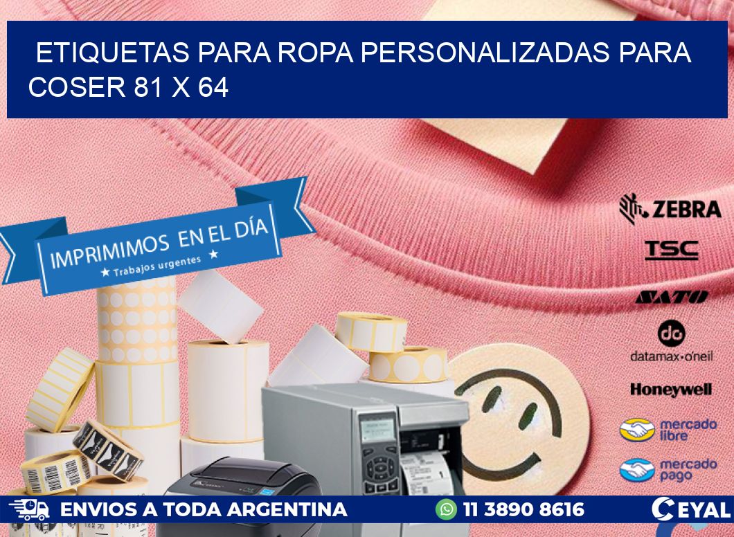 ETIQUETAS PARA ROPA PERSONALIZADAS PARA COSER 81 x 64