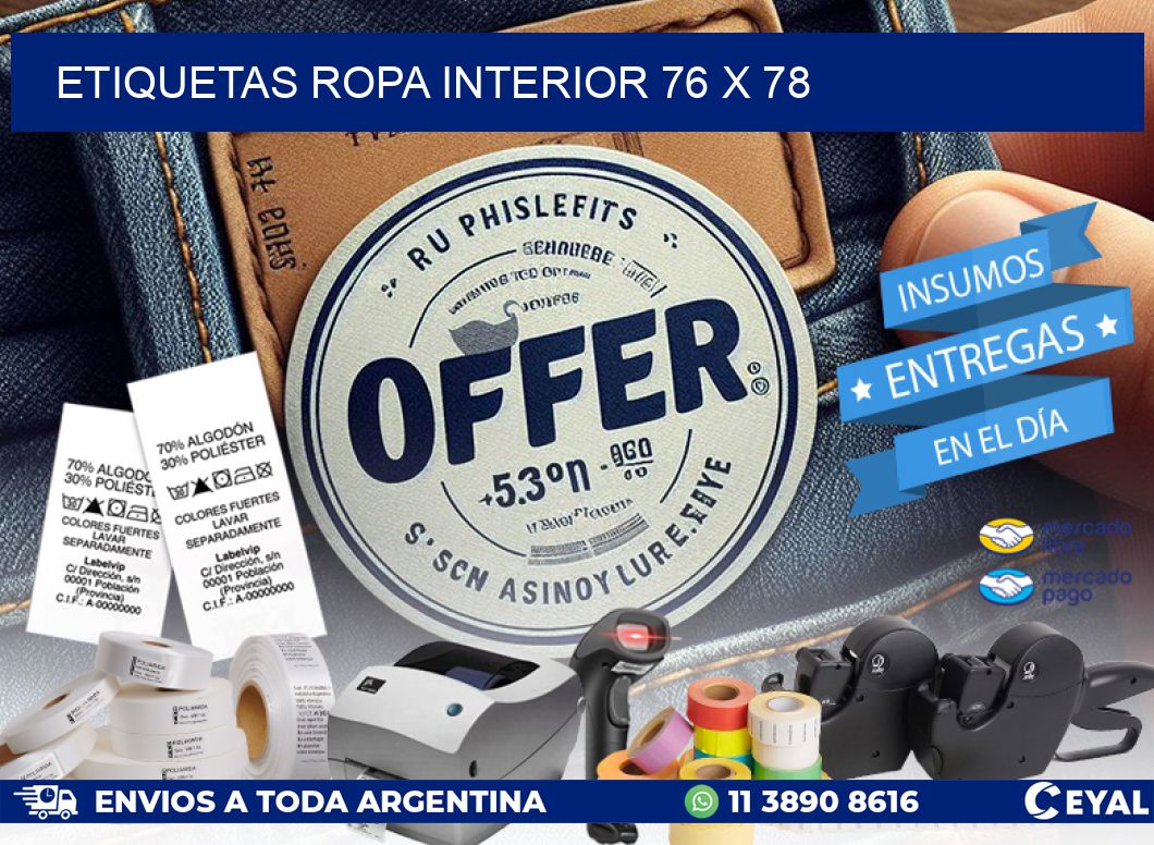 ETIQUETAS ROPA INTERIOR 76 x 78