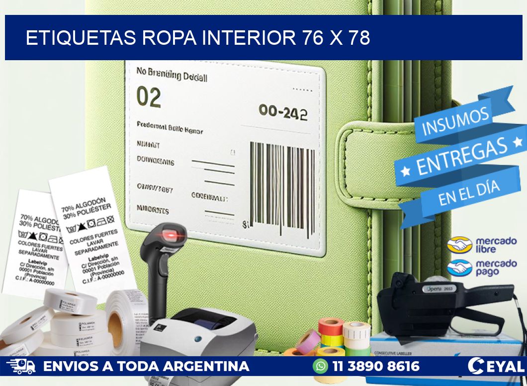 ETIQUETAS ROPA INTERIOR 76 x 78
