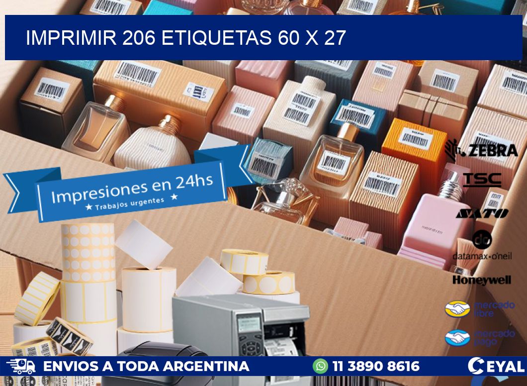 IMPRIMIR 206 ETIQUETAS 60 x 27