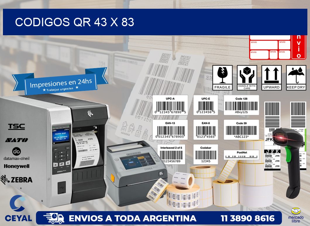 CODIGOS QR 43 x 83