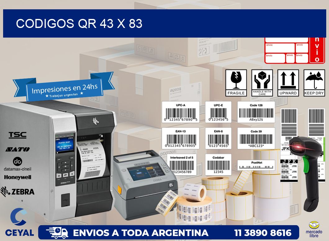 CODIGOS QR 43 x 83