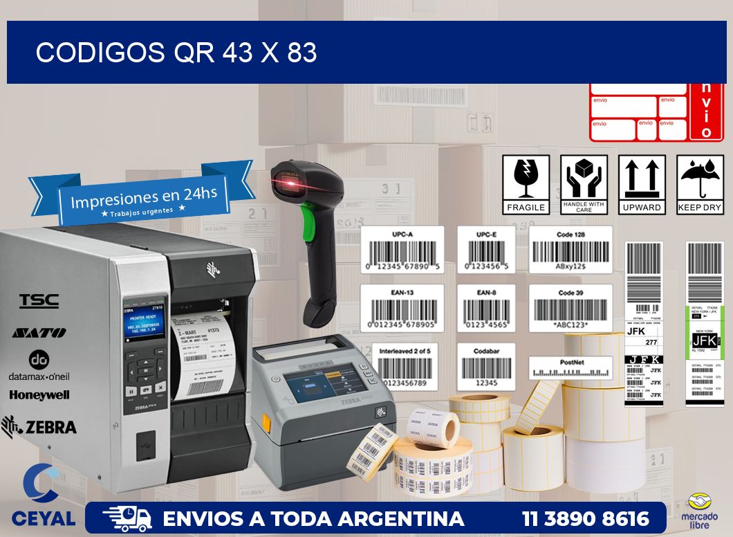 CODIGOS QR 43 x 83