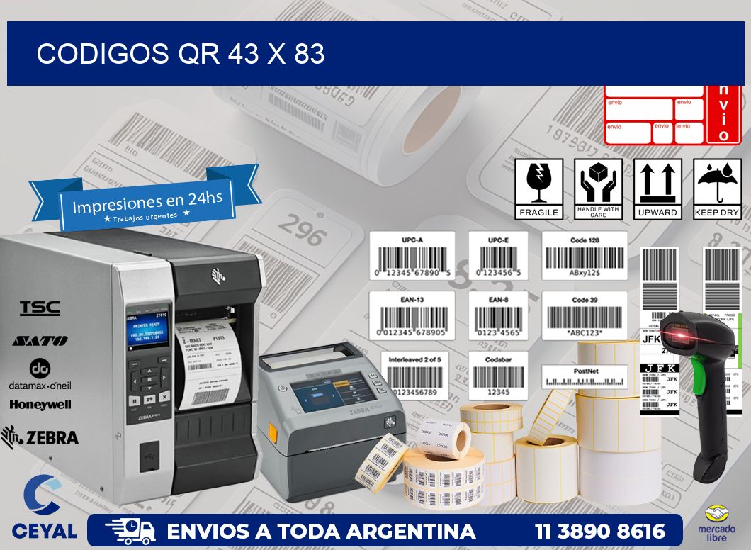 CODIGOS QR 43 x 83