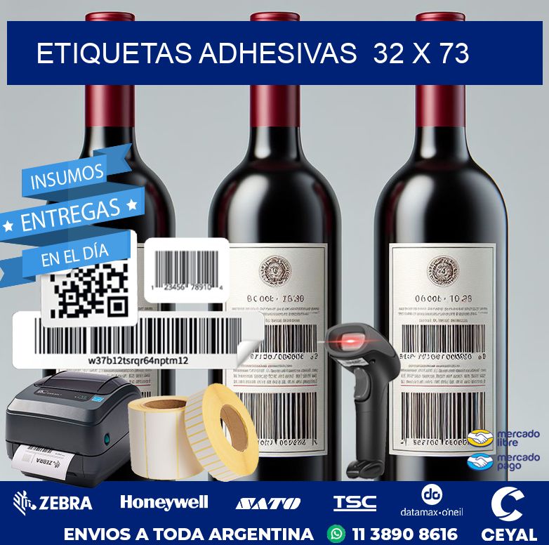 ETIQUETAS ADHESIVAS  32 x 73