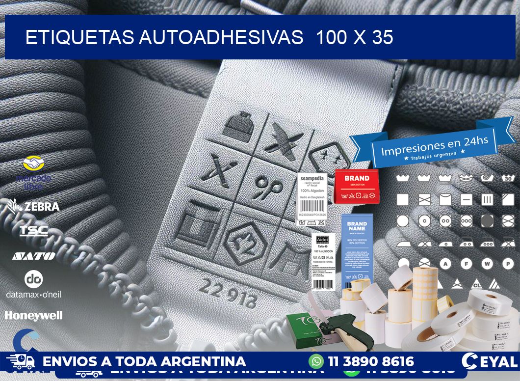 ETIQUETAS AUTOADHESIVAS  100 x 35