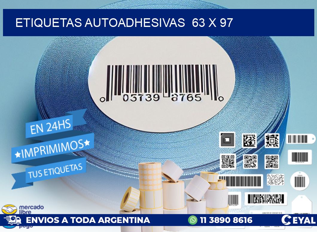 ETIQUETAS AUTOADHESIVAS  63 x 97