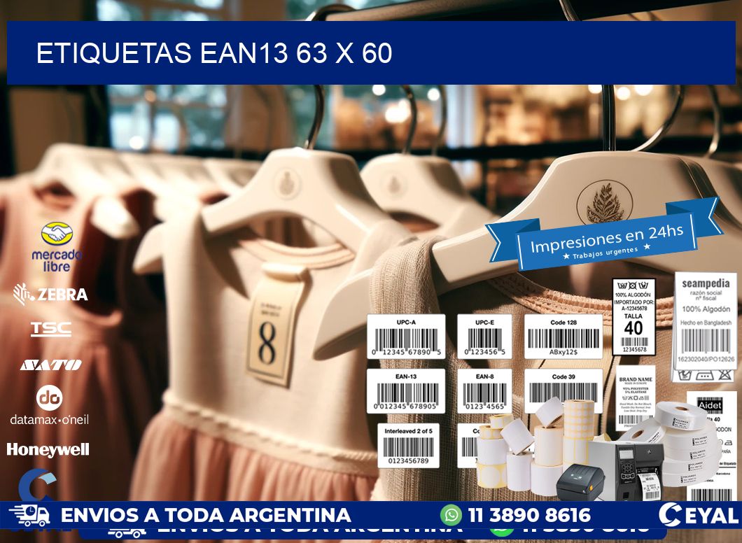 ETIQUETAS EAN13 63 x 60