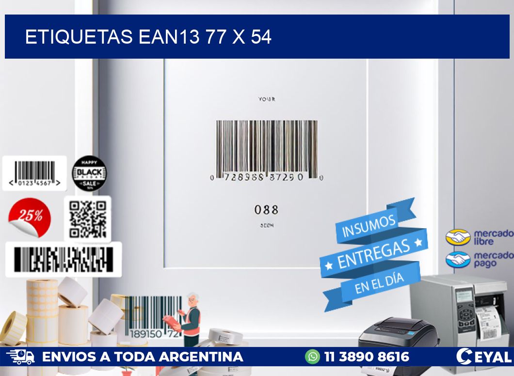 ETIQUETAS EAN13 77 x 54