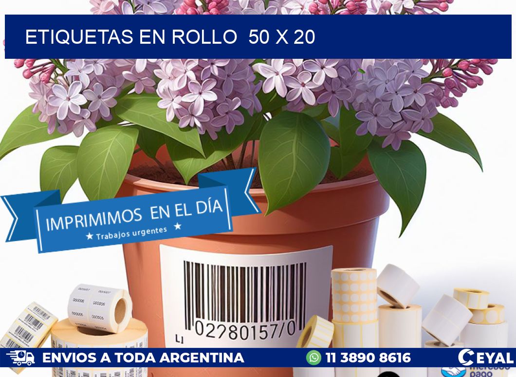 ETIQUETAS EN ROLLO 50 x 20