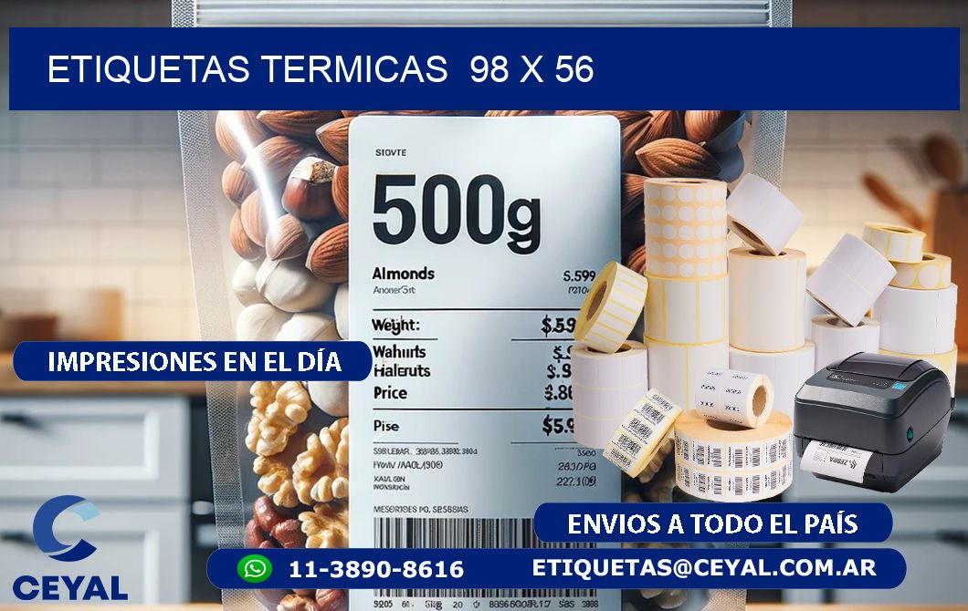 ETIQUETAS TERMICAS 98 x 56