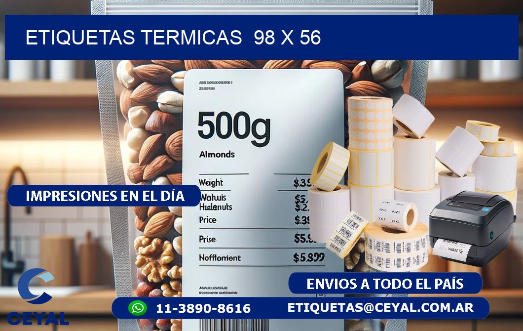 ETIQUETAS TERMICAS 98 x 56
