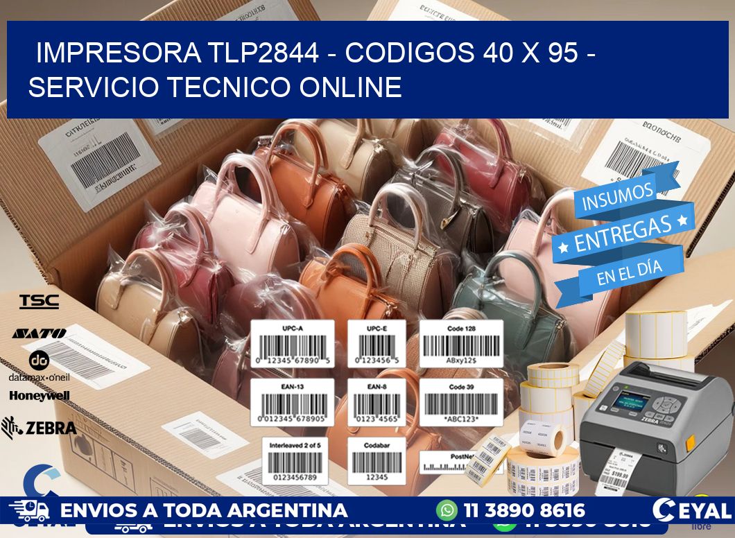 IMPRESORA TLP2844 - CODIGOS 40 x 95 - SERVICIO TECNICO ONLINE
