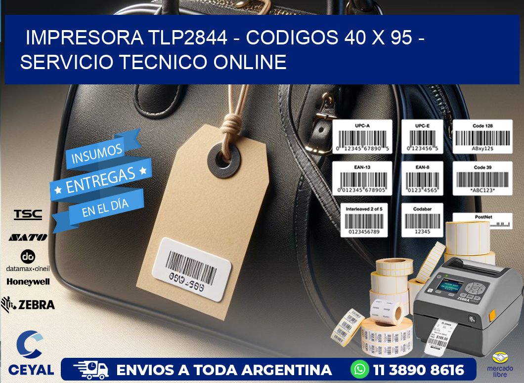 IMPRESORA TLP2844 - CODIGOS 40 x 95 - SERVICIO TECNICO ONLINE